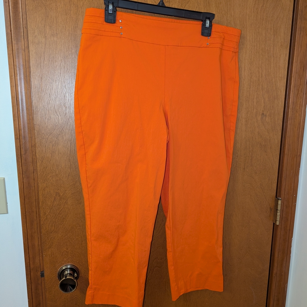 JM Collection Bold Orange Blouse